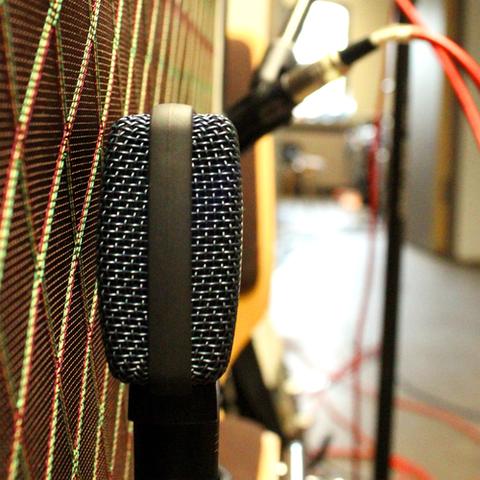 guitar recording in a studio